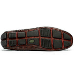 Calzoleria Toscana 4551 Crocodile Driving Shoes Dark Brown