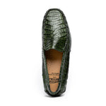 Calzoleria Toscana 4551 Crocodile Driving Shoes Green