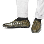 Calzoleria Toscana 4551 Crocodile Driving Shoes Rope