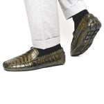 Calzoleria Toscana 4551 Crocodile Driving Shoes Rope
