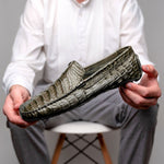 Calzoleria Toscana 4551 Crocodile Driving Shoes Rope