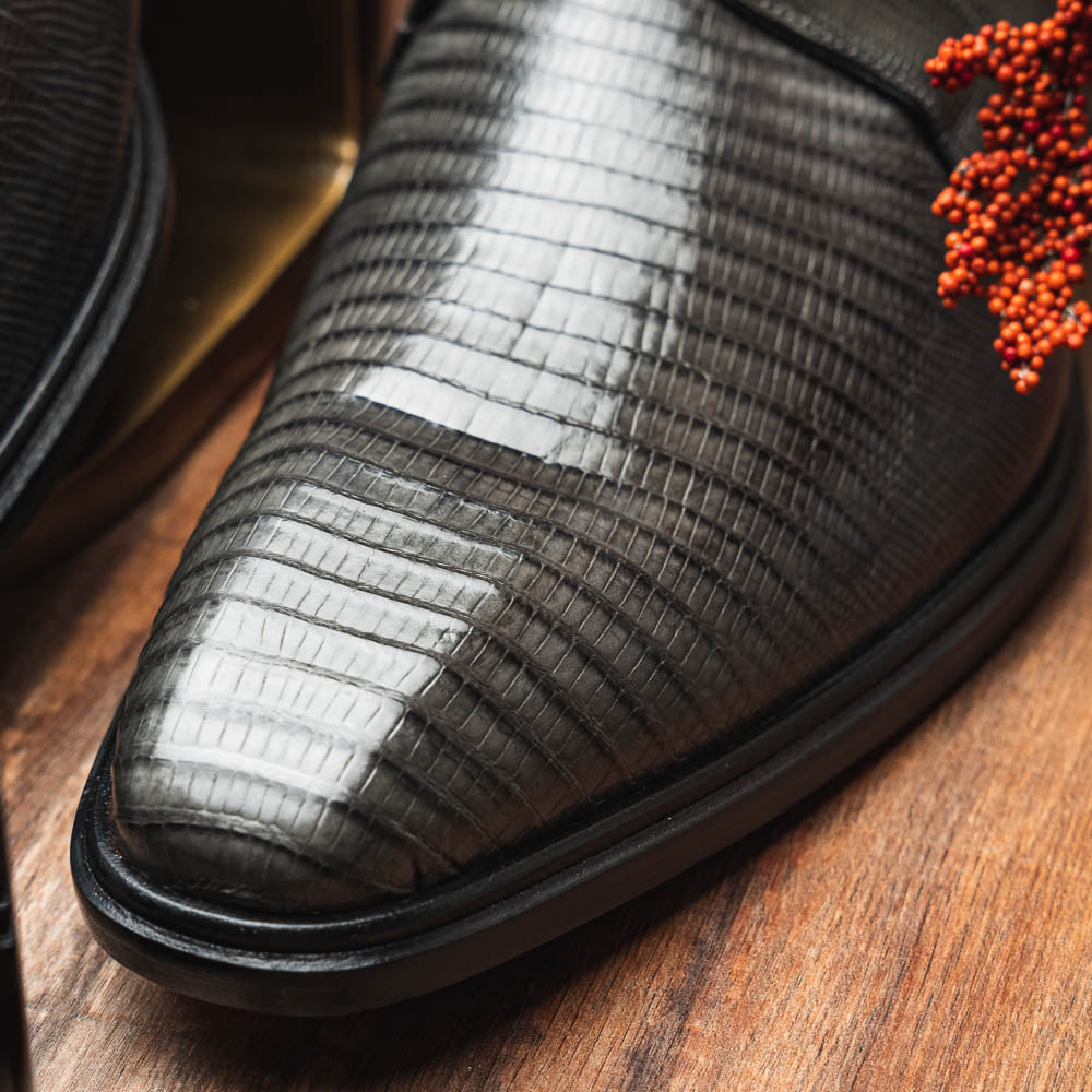 Mezlan 4566-L Lizard Monk Strap Gray (Exclusive)