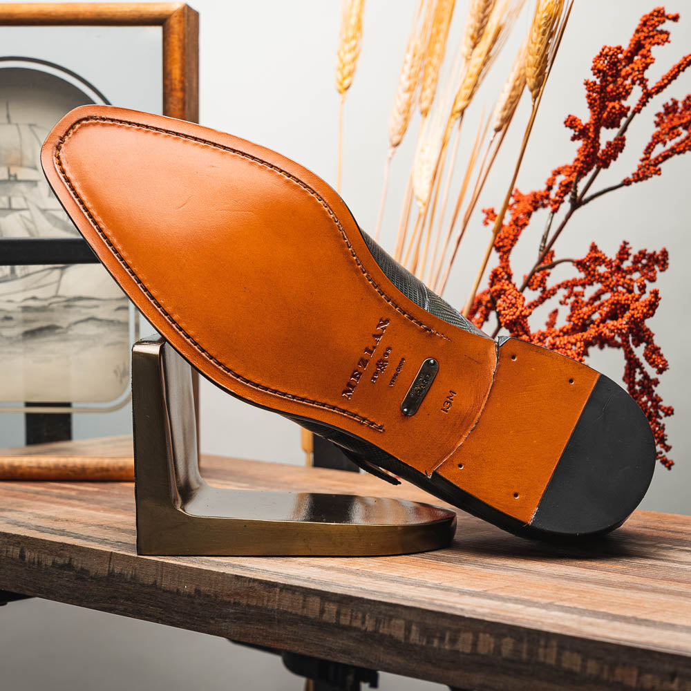 Mezlan 4566-L Lizard Monk Strap Gray (Exclusive)