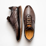 Mezlan 4656F Caiman Crocodile Sneakers Taupe / Brown EXCLUSIVE