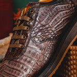 Mezlan 4656F Caiman Crocodile Sneakers Taupe / Brown EXCLUSIVE