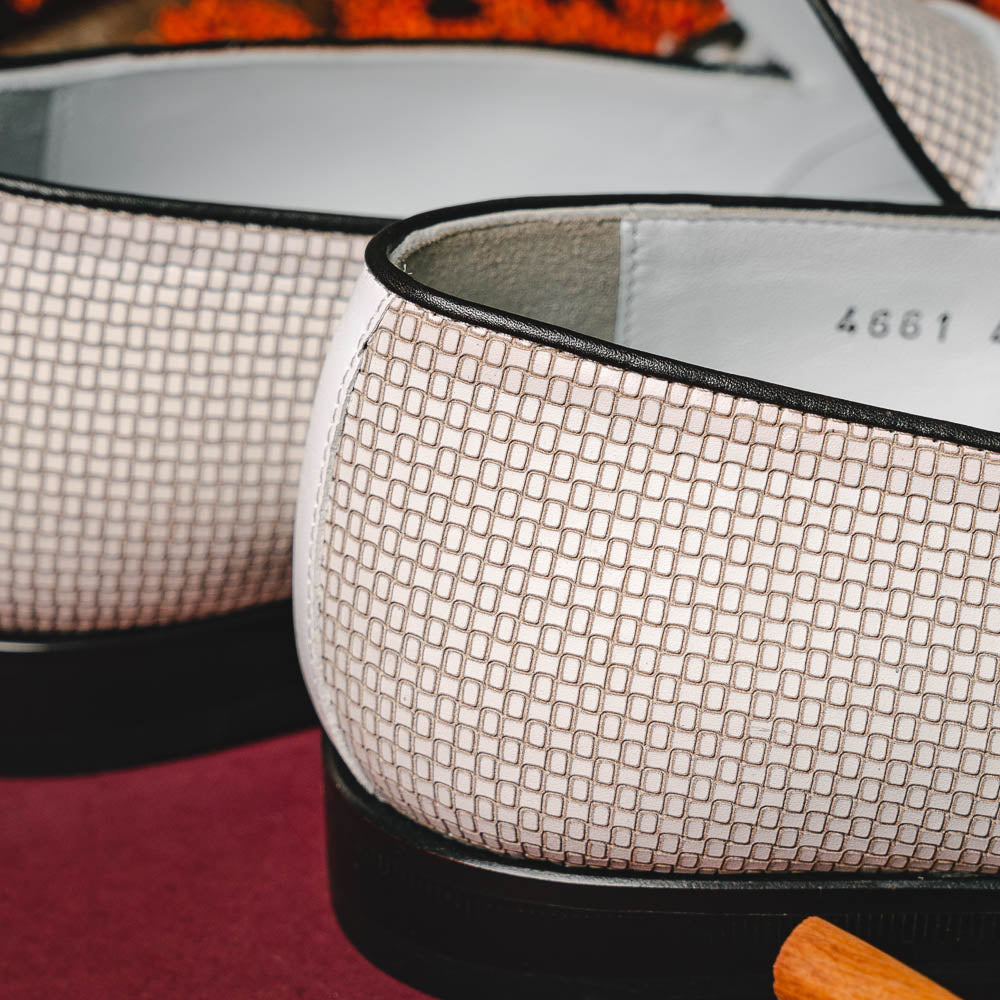 Corrente C137-4661HS Double Monk Strap Vamp Shoes White