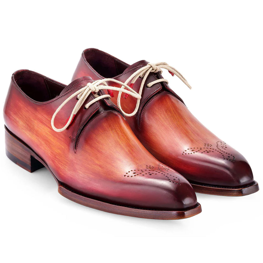 Paul Parkman Goodyear Welted Derby Shoes Reddish Brown