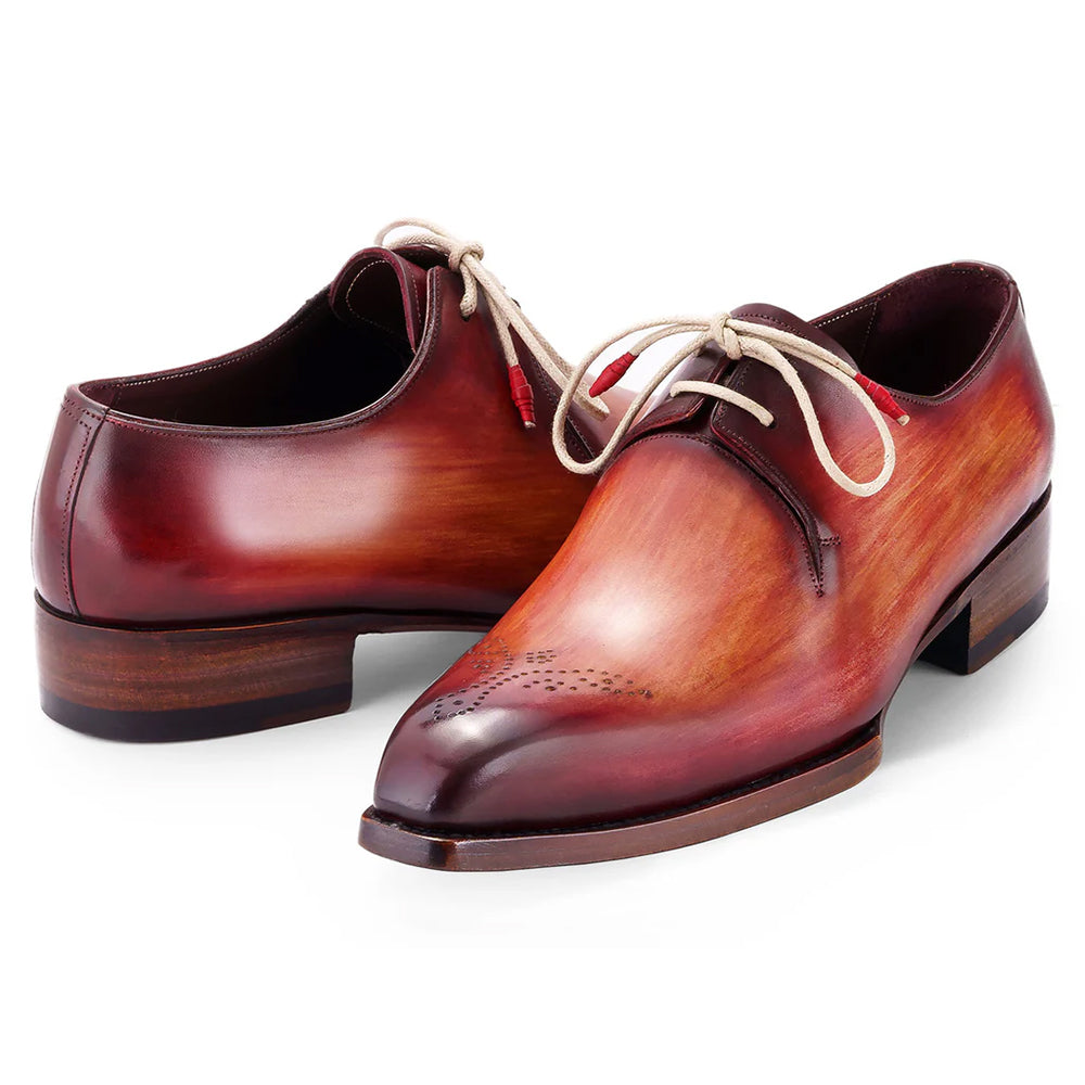 Paul Parkman Goodyear Welted Derby Shoes Reddish Brown