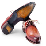 Paul Parkman Goodyear Welted Derby Shoes Reddish Brown