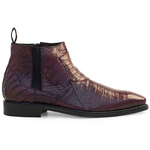 Mezlan Blackmore Crocodile Dress Boots Burgundy