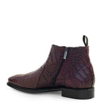 Mezlan Blackmore Crocodile Dress Boots Burgundy (4715-F)