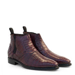 Mezlan Blackmore Crocodile Dress Boots Burgundy (4715-F)