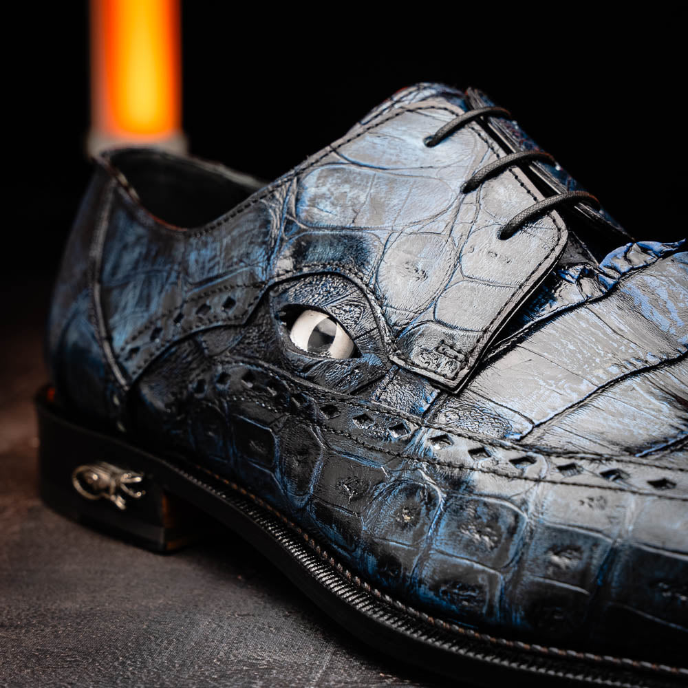 Mauri 4717/3 Baby Croc / Hornback Dress Shoes Night (Special Order) Mauri 4717/3 Baby Croc / Hornback Dress Shoes Night (Special Order)