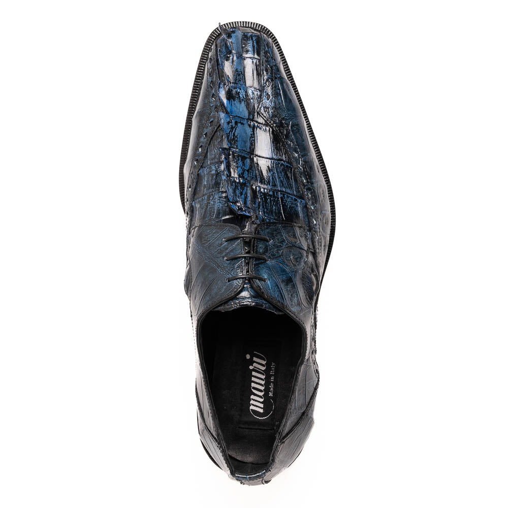 Mauri 4717/3 Baby Croc / Hornback Dress Shoes Night (Special Order)