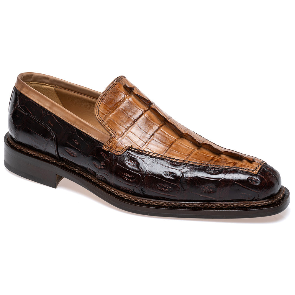 Mauri 4770/1 Baby Crocodile & Hornback Loafer Sport Rust / Brandy