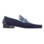 Mauri 4800 Priest Ostrich & Suede Loafers Wonder Blue (Special Order)