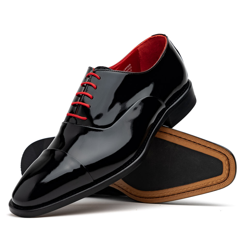 Calzoleria Toscana Q4849 Patent Leather Oxfords Black