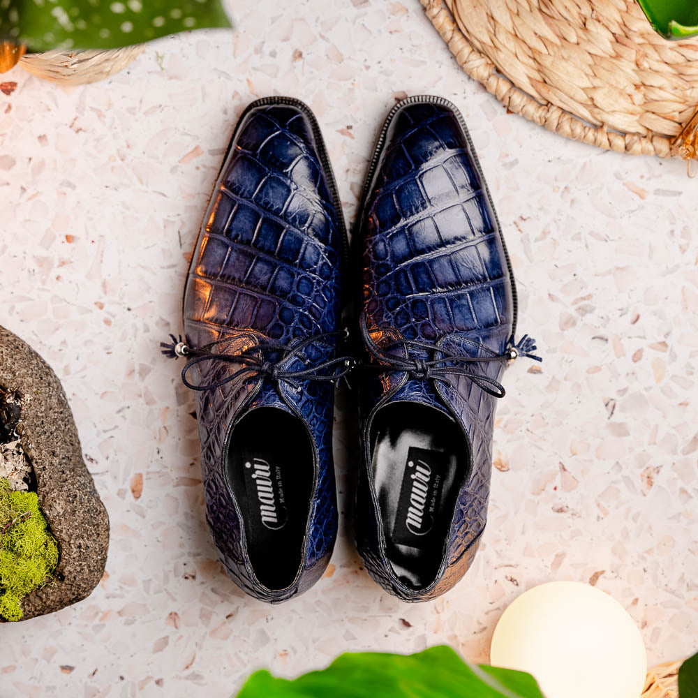 Mauri 4851 Alligator Derby Wonder Blue (SPECIAL ORDER)