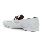 Mezlan Ostrich Designer Loafer White