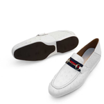 Mezlan Ostrich Designer Loafer White
