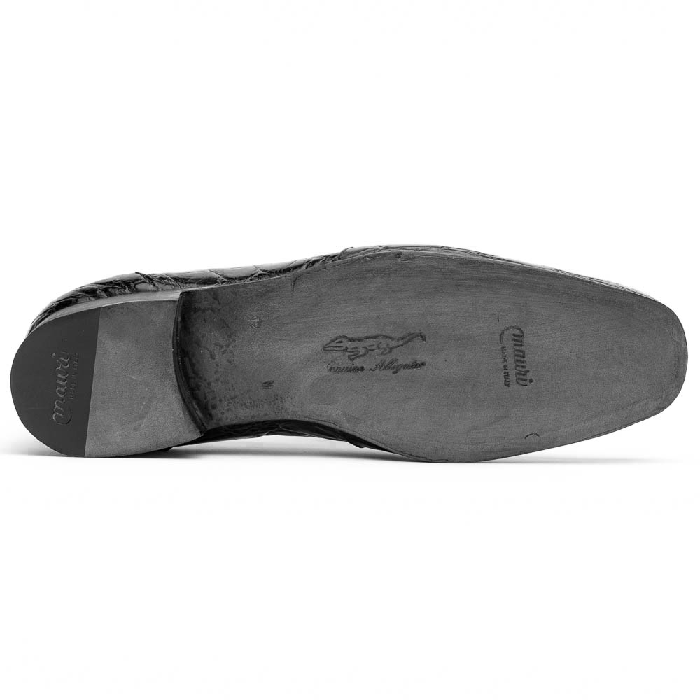 Mauri 4885 Croco Flanks Dress Shoes Black (Special Order)