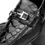 Mauri 4885 Croco Flanks Dress Shoes Black (Special Order)