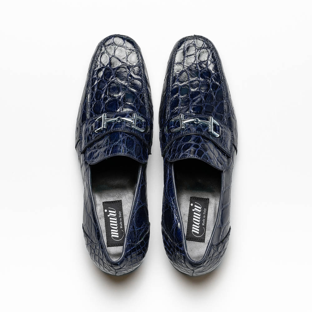 Mauri 4885 Croco Flanks Dress Shoes Wonder Blue (Special Order) Mauri 4885 Croco Flanks Dress Shoes Wonder Blue (Special Order)