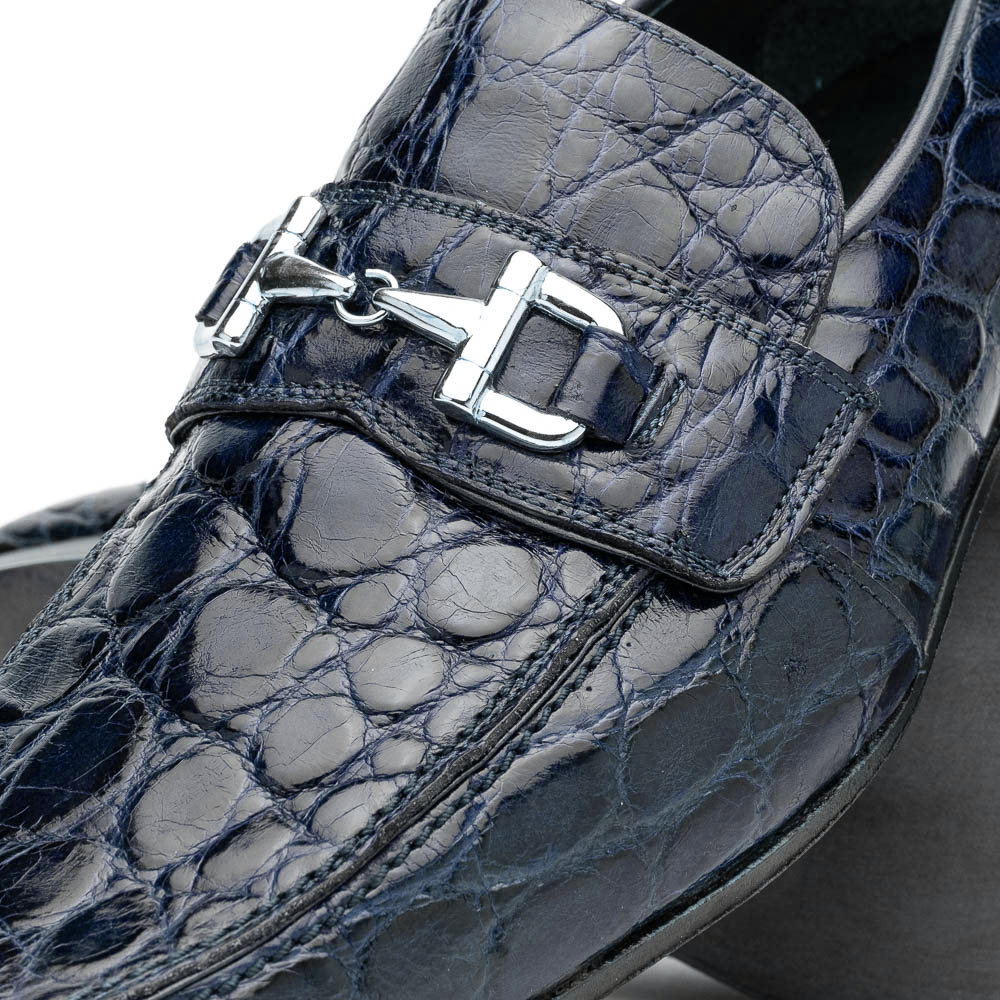 Mauri 4885 Croco Flanks Dress Shoes Wonder Blue (Special Order)