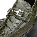 Mauri 4885 Croco Flanks Dress Shoes Money Green (Special Order)