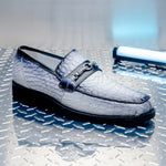 Mauri 4894/7 Debonair Alligator/ Nappa Loafers White / Dirty Black
