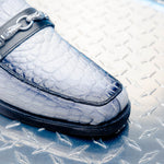 Mauri 4894/7 Debonair Alligator/ Nappa Loafers White / Dirty Black