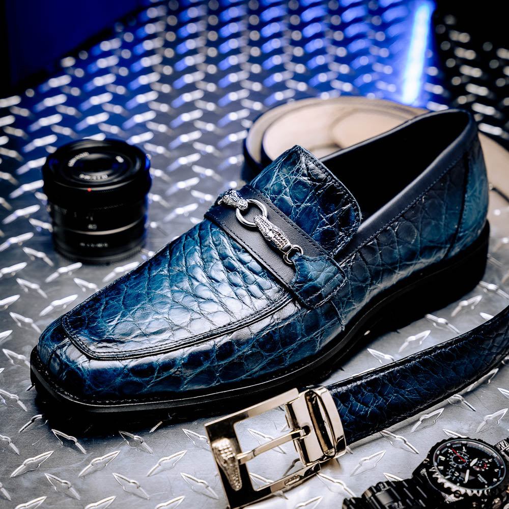 Mauri 4894/7 Debonair Alligator/ Nappa Loafers Blue Dirty/ Wonder Blue