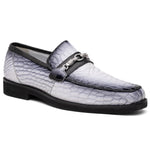 Mauri 4894/7 Debonair Alligator/ Nappa Loafers White / Dirty Black