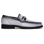 Mauri 4894/7 Debonair Alligator/ Nappa Loafers White / Dirty Black