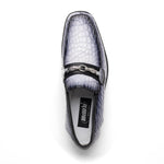 Mauri 4894/7 Debonair Alligator/ Nappa Loafers White / Dirty Black