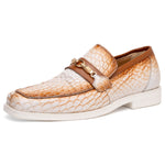 Mauri 4894/7 Debonair Alligator & Nappa Loafers White / Dirty Cognac