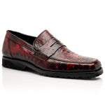 Mauri 4894/7 Ostrich Penny Loafers Black Cherry