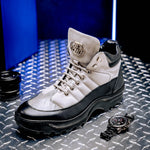 Mauri 4900 Polaris Nappa/ Baby Croc/ Suede Boots Black / Light Grey