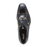 Mauri 4901 Vegas Alligator & Calfskin Cap Toe Black