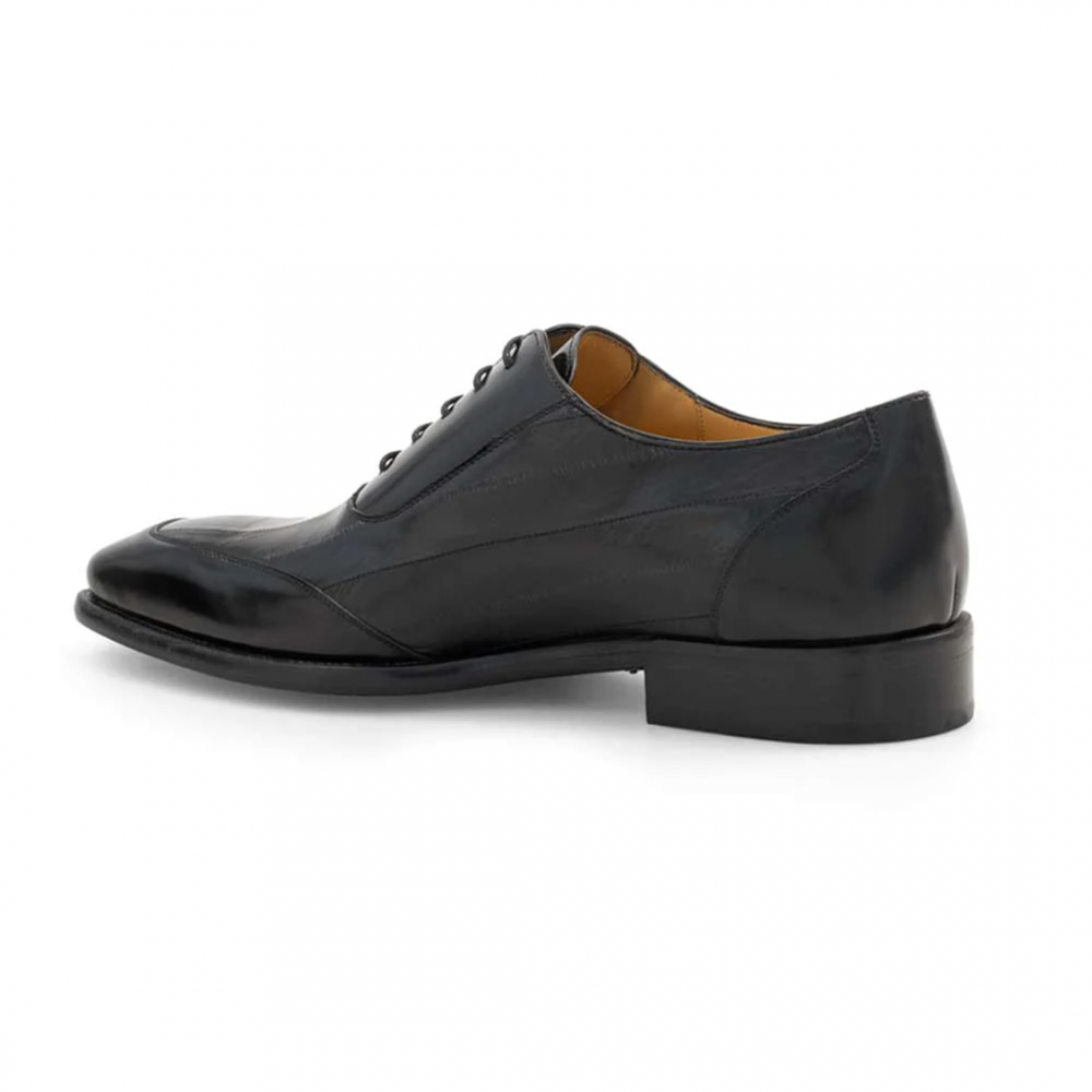Mezlan Messena Eel & Calfskin Oxfords Black