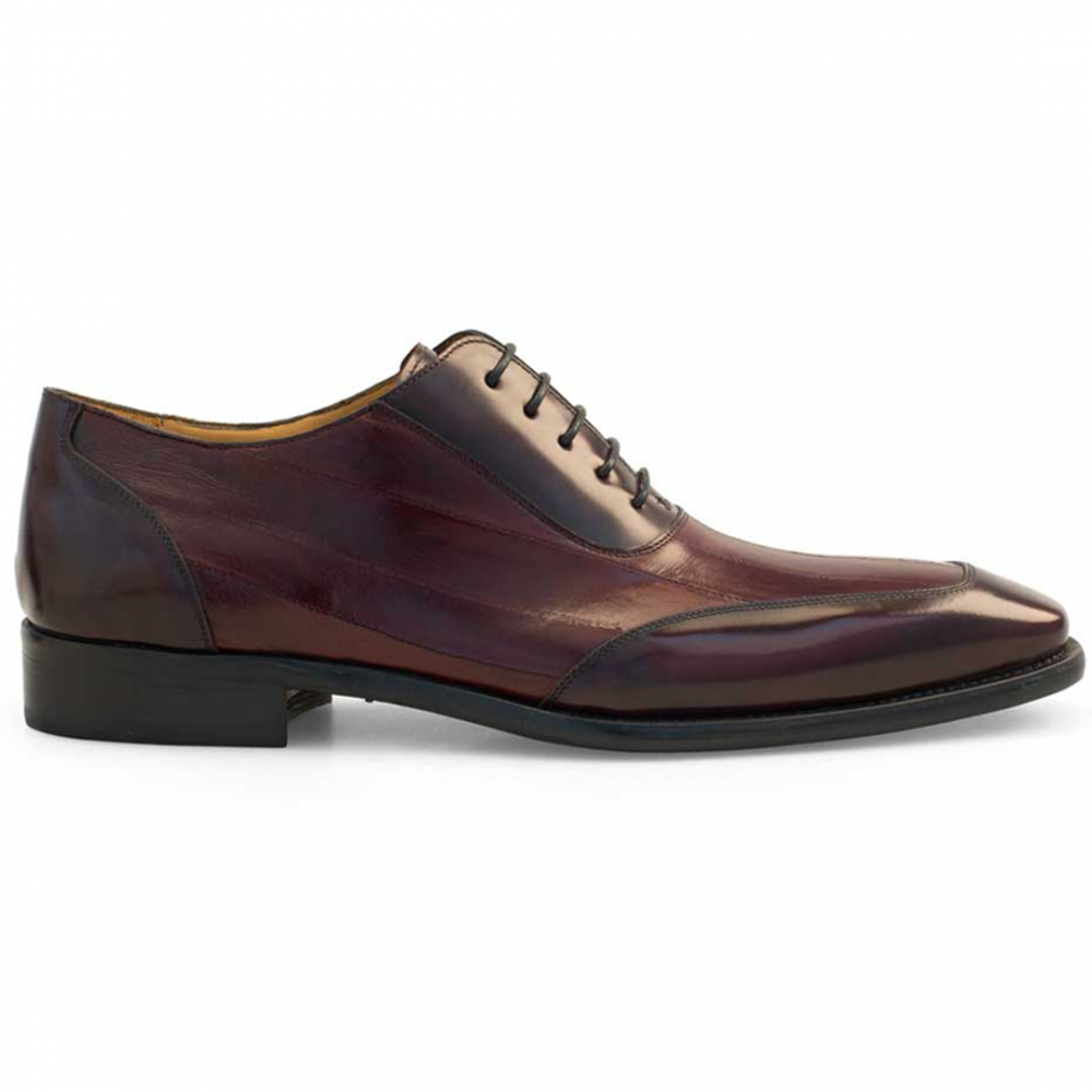 Mezlan Messena Eel & Calfskin Oxfords Burgundy