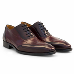Mezlan Messena Eel & Calfskin Oxfords Burgundy