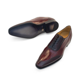 Mezlan Messena Eel & Calfskin Oxfords Burgundy