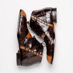 Mauri Harlem 4926 Ostrich Leg & Baby Croc Boots Corn / Sp Rust (Special Order)