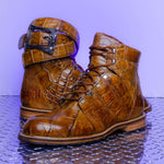 Mauri 4929 Pathfinder Alligator Ostrich Leg Boots Mustard (Special Order)