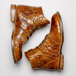Mauri 4929 Pathfinder Alligator Ostrich Leg Boots Mustard (Special Order)
