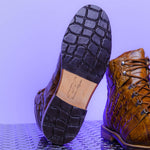 Mauri 4929 Pathfinder Alligator Ostrich Leg Boots Mustard (Special Order)