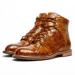 Mauri 4929 Pathfinder Alligator Ostrich Leg Boots Mustard (Special Order)