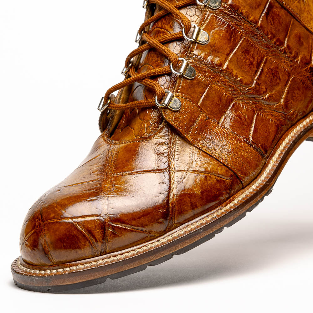 Mauri 4929 Pathfinder Alligator Ostrich Leg Boots Mustard (Special Order)