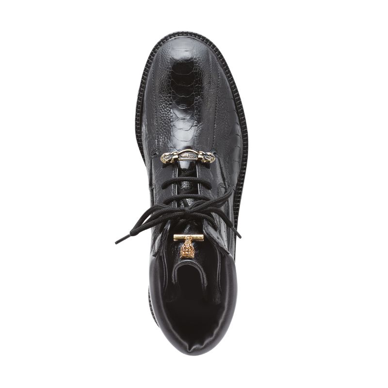 Mauri 4949 Hawk Ostrich Leg Boots Black (Special Order)